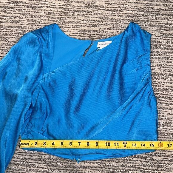 NWT Lover and Friends Carlita Asymmetrical Top in Blue Large Revolve - Picture 11 of 16